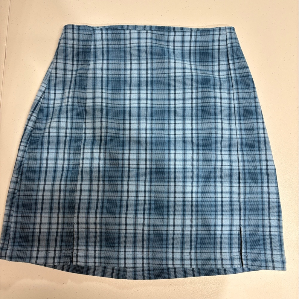 Brandy Melville Blue A-Line Mini Skirt